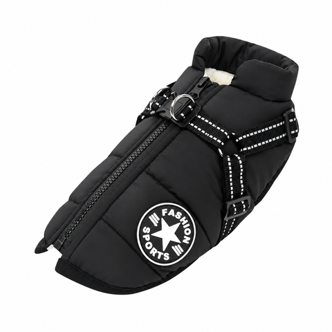 Waterproof Dog Jacket with Built-In Harness